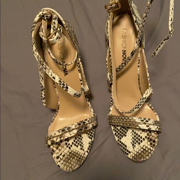 Fashion Nova Shoes - Fashion nova snake skin heels